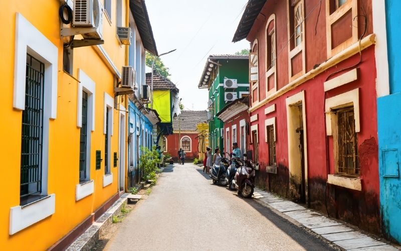 A quiet village lane in Goa